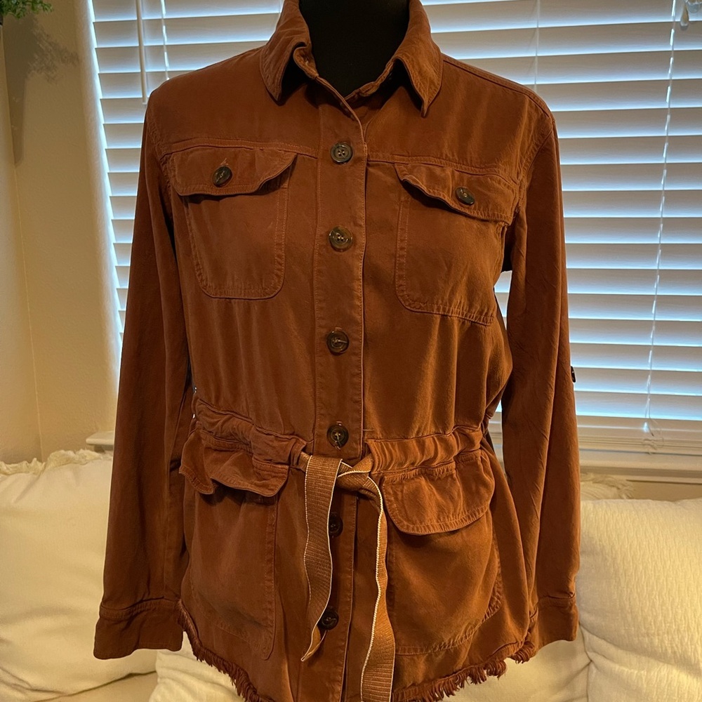 Maven West Rust Cinched Waist Utility Jacket